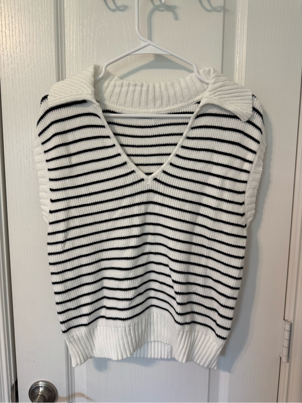 Striped Knit Sweater Vest